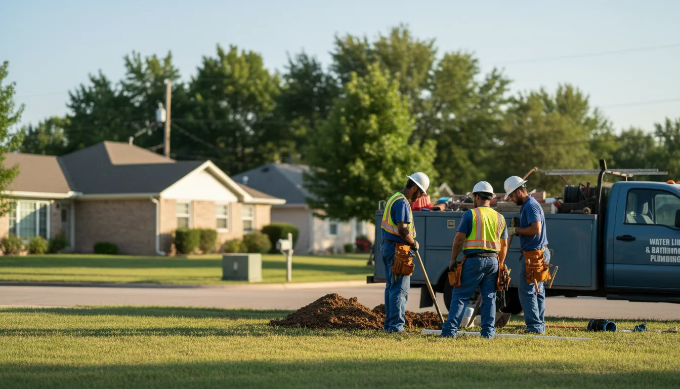 Residential water line and bathroom plumbing service in New Florence, MO